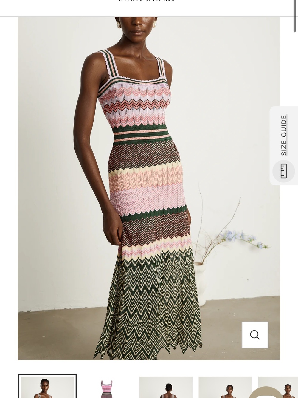Striped Knit Maxi Dress in Pink and Green